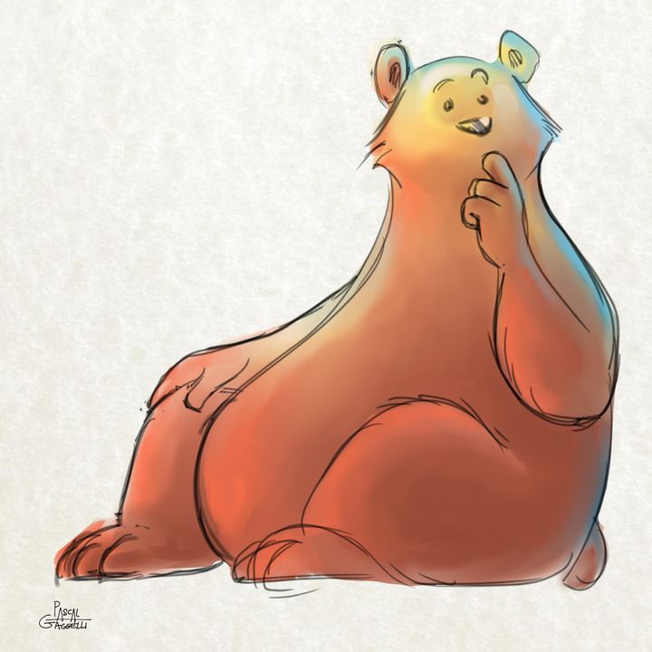 Thinking bear
