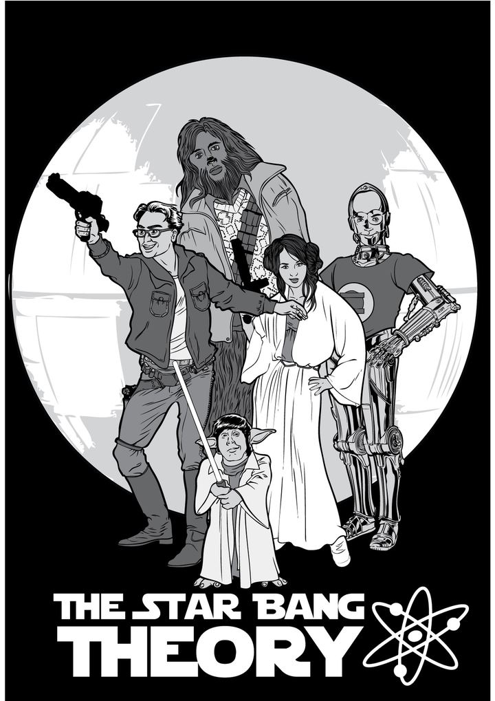 The Star Bang Theory: Star Wars meets The Big Bang Theory (fan art)