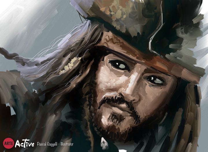 Jack Sparrow, painted study